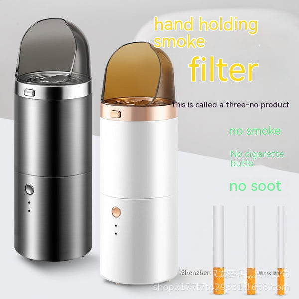 Smart Smoke Handheld Ashtray Air Purifier Small Car Wireless Dual Use In Car And Home